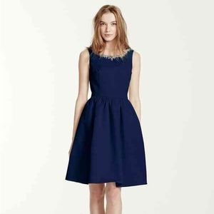 David’s Bridal Faille Dress in Marine